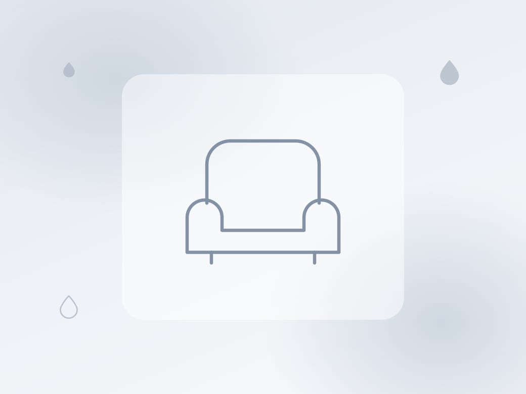 Sofa illustration before a Kleaner deep clean